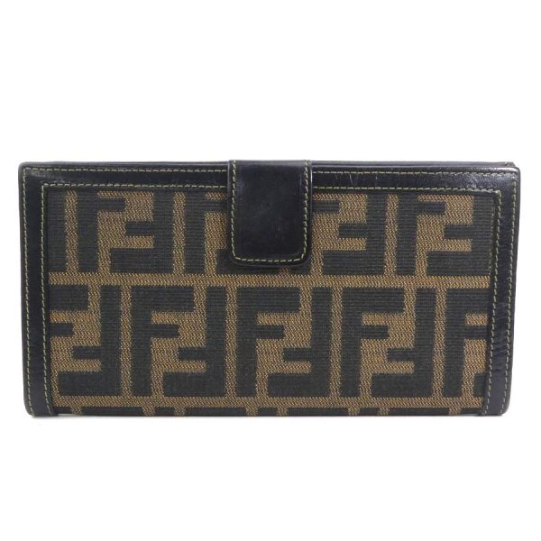 e57090f Fendi Canvas Leather Zucca Bifold Long Wallet Brown