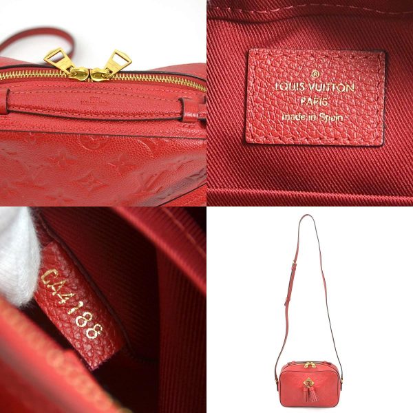 e57103f 13 c Louis Vuitton Monogram Empreinte Saintonge Crossbody Handbag Red Gold