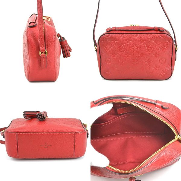 e57103f 1 c Louis Vuitton Monogram Empreinte Saintonge Crossbody Handbag Red Gold