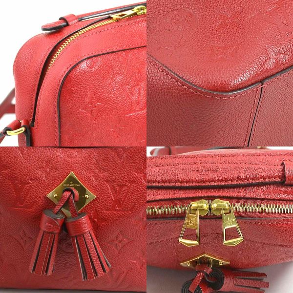 e57103f 5 c Louis Vuitton Monogram Empreinte Saintonge Crossbody Handbag Red Gold