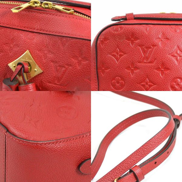 e57103f 9 c Louis Vuitton Monogram Empreinte Saintonge Crossbody Handbag Red Gold