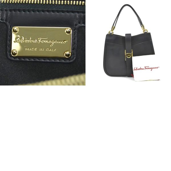 e57163a 13 c Salvatore Ferragamo Shoulder Bag Leather Black