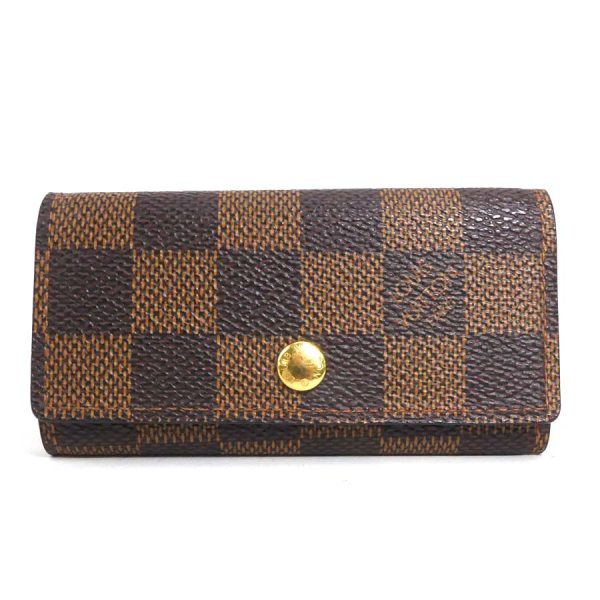 e57451f Louis Vuitton Damier Multicle 4 Key Case Brown