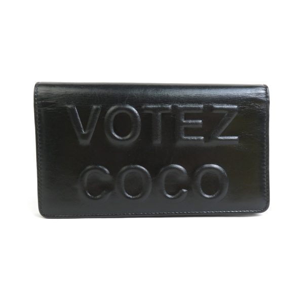 e57538f Chanel Votez Coco Bifold Long Wallet Black