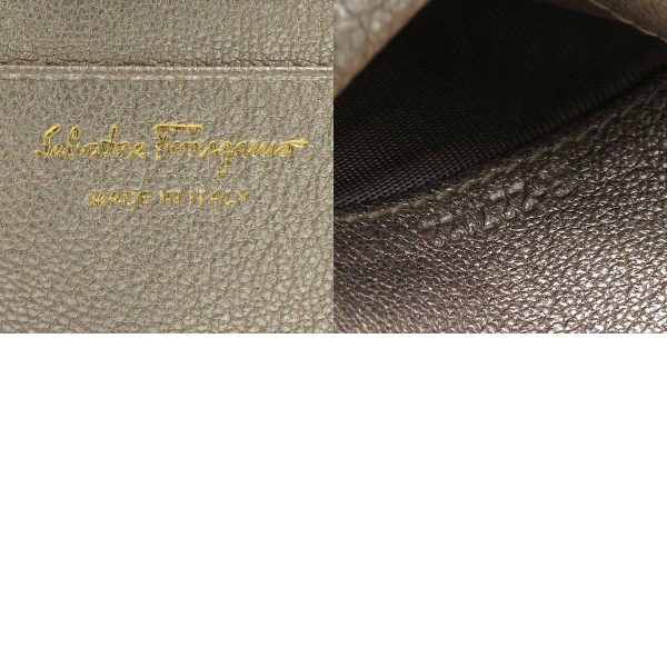 e57602a 13 c Salvatore Ferragamo Bifold Wallet Gancini Embossed Leather Gold