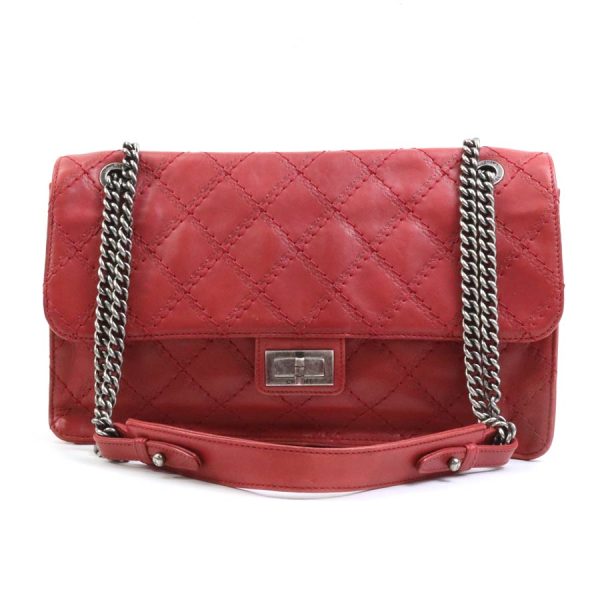 e57703a Chanel 255 Leather Shoulder Bag Red