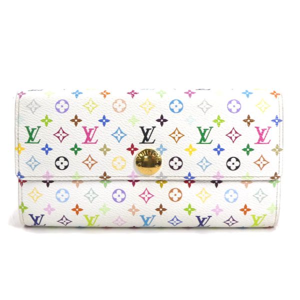 e57753 Louis Vuitton Monogram Multicolor Portefeuille Sarah Long Wallet Bronze