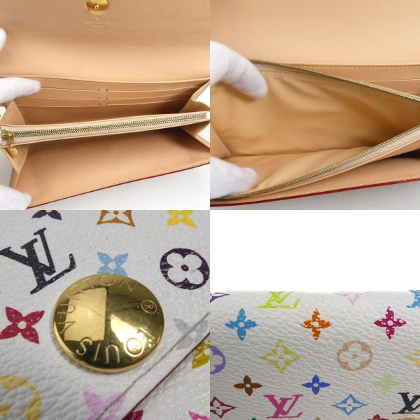 e57753 6 c Louis Vuitton Monogram Multicolor Portefeuille Sarah Long Wallet Bronze