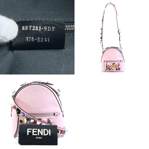 e57770f 10 c Fendi Leather Studded Crossbody Shoulder Bag Light Pink Multicolor