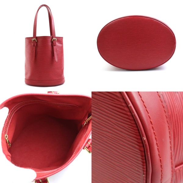 e57796f 2 c Louis Vuitton Epi Petit Bucket PM Shoulder Bag Red Gold