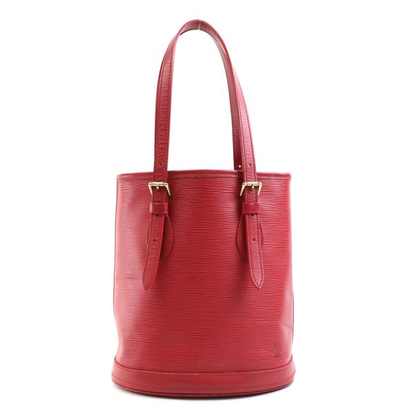 e57796f Louis Vuitton Epi Petit Bucket PM Shoulder Bag Red Gold