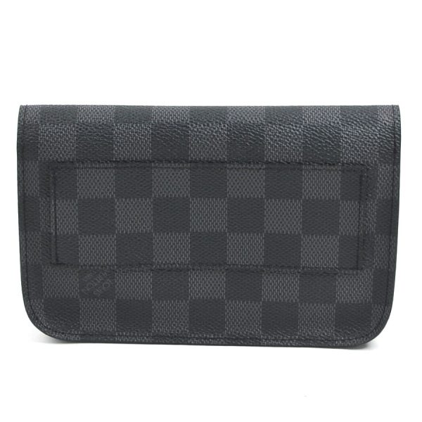 e57884f 1 Louis Vuitton Damier Graphite Suntulle Pochette Homme Waist Bag Dark Gray Silver