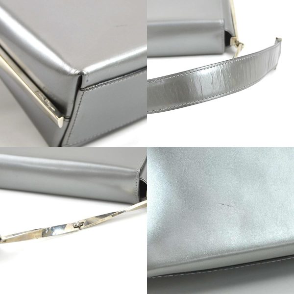 e57947a 6 c Salvatore Ferragamo Shoulder Bag Leather Metal Gray