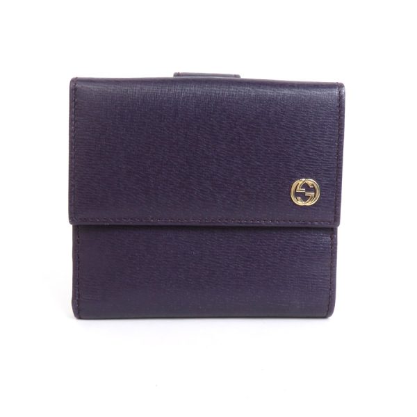 e57993f Gucci Leather Bifold Wallet Purple