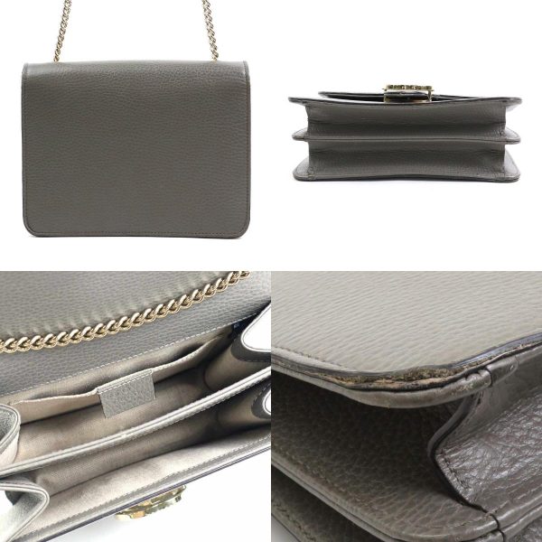 e58037a 2 c Gucci Interlocking G Leather Crossbody Shoulder Bag Gray