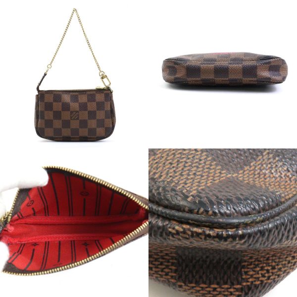 e58043a 2 c Louis Vuitton Damier Mini Pochette Accessoire Pouch Brown