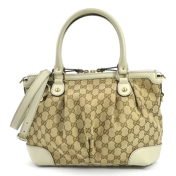 e58072a Gucci GG Canvas Sookie Canvas Leather Shoulder Bag Beige