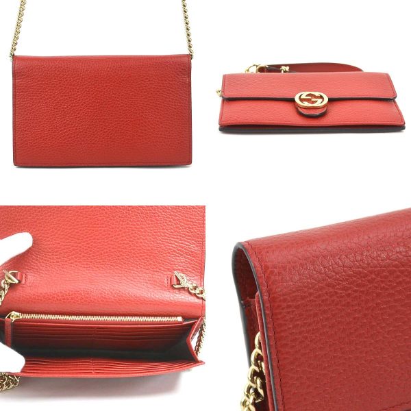 e58133f 2 c Gucci Interlocking G Leather Crossbody Shoulder Bag Red