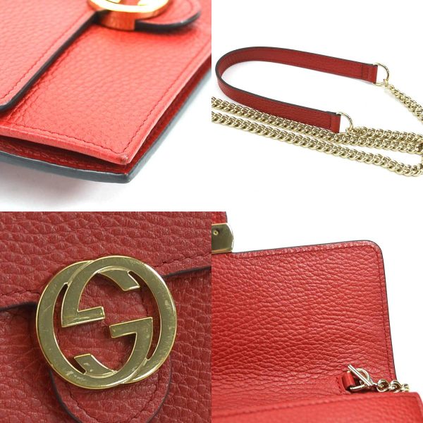 e58133f 6 c Gucci Interlocking G Leather Crossbody Shoulder Bag Red