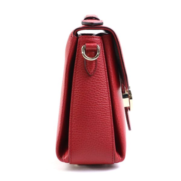 e58443f 1 Gucci Interlocking G Leather Shoulder Bag Red