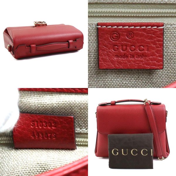 e58443f 10 c Gucci Interlocking G Leather Shoulder Bag Red