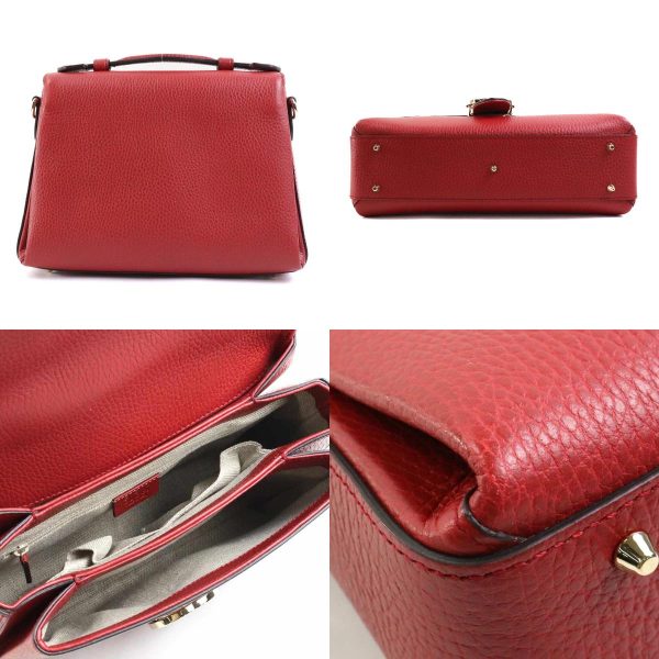 e58443f 2 c Gucci Interlocking G Leather Shoulder Bag Red