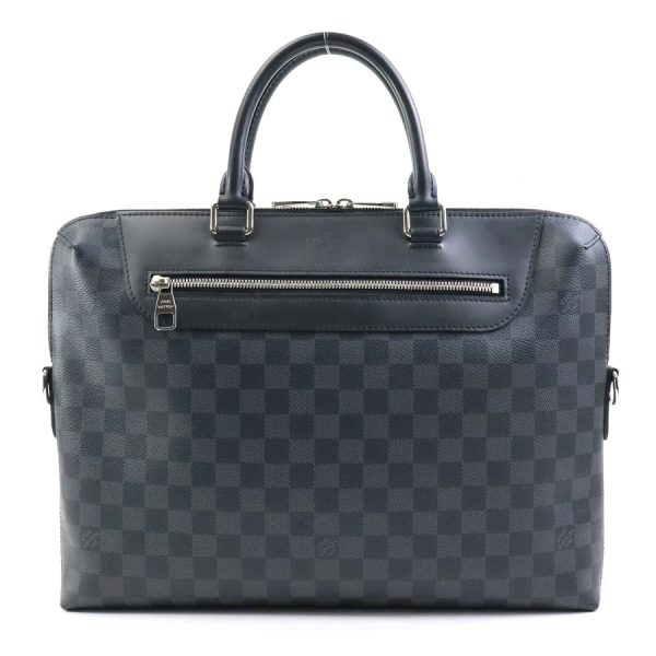 e58561a Louis Vuitton Damier Graphite Porte de Cumandour NM Business Bag Dark Gray Black Silver