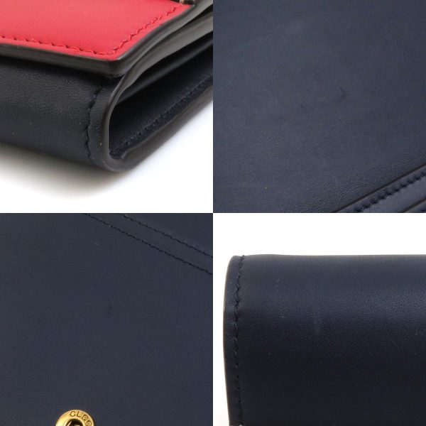 e58596f 6 c Gucci Leather Bifold Long Wallet Navy