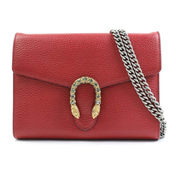 e58606a Gucci Duonisos Leather Chain Wallet Dark Red