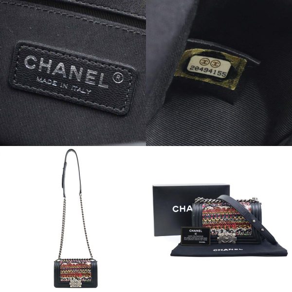 e58698a 13 c Chanel Boy Chanel Tweed Leather Shoulder Bag Multicolor