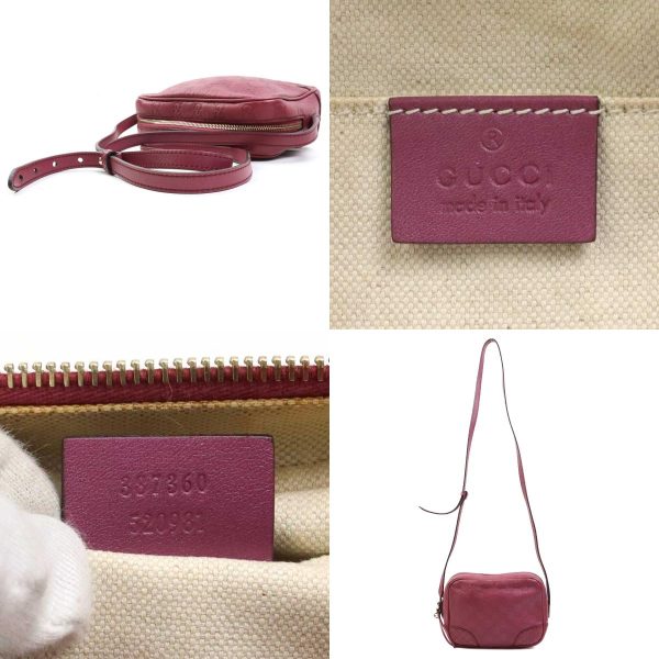 e58718a 13 c Gucci Guccisima Micro Guccisima Leather Crossbody Shoulder Bag Purple