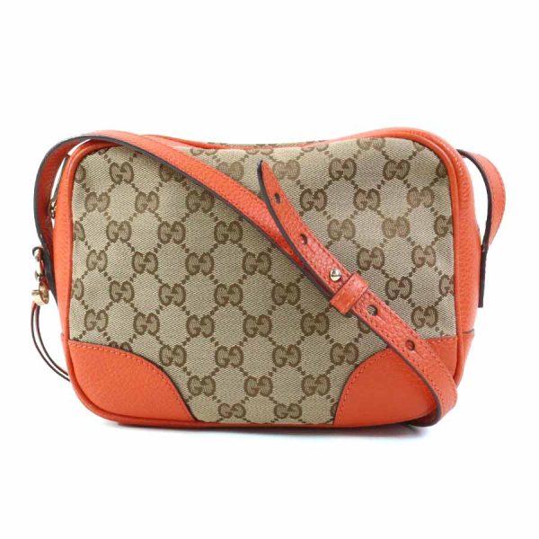 e58743a Gucci GG Canvas Leather Crossbody Shoulder Bag Brown