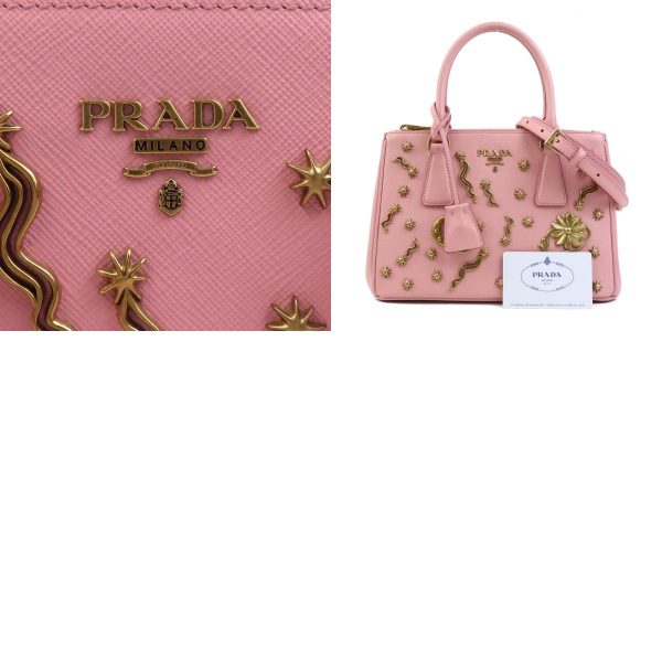 e58761a 13 c Prada Leather Metal Shoulder Bag Pink