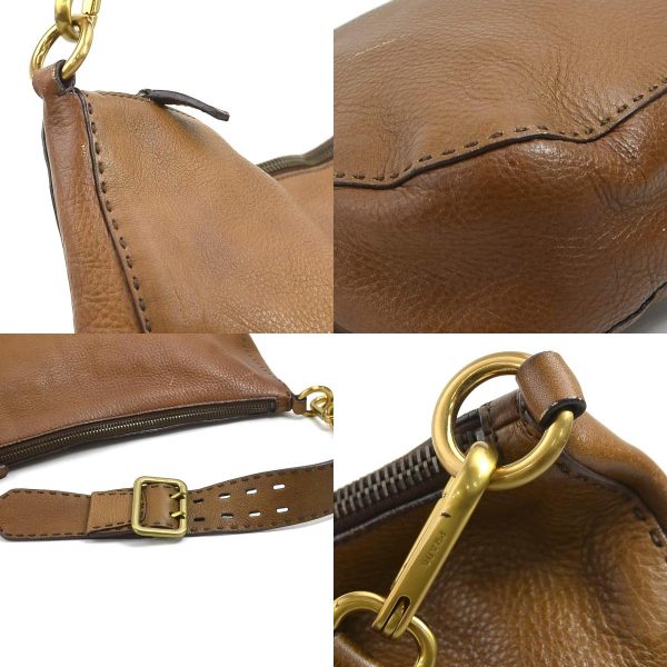 e58765a 5 c Prada Leather Shoulder Bag Brown