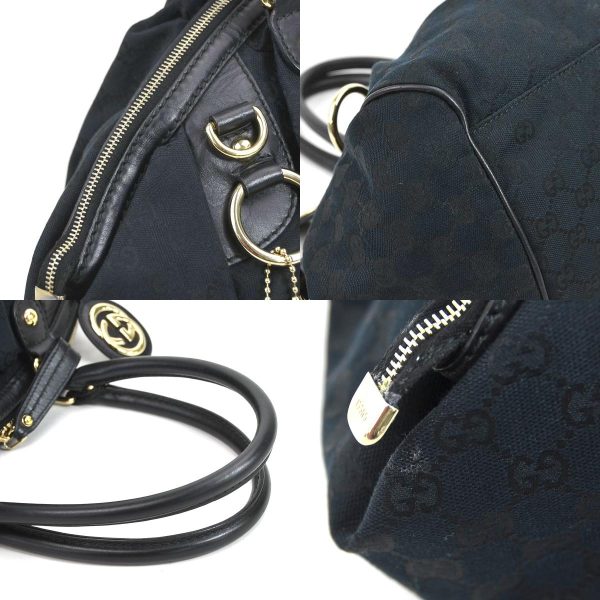 e58803a 5 c Gucci GG Canvas Leather Shoulder Bag Black