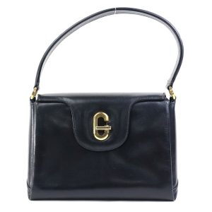 e58812a Loewe Anagram Gate Baguette Calfskin Shoulder Bag Black Tan