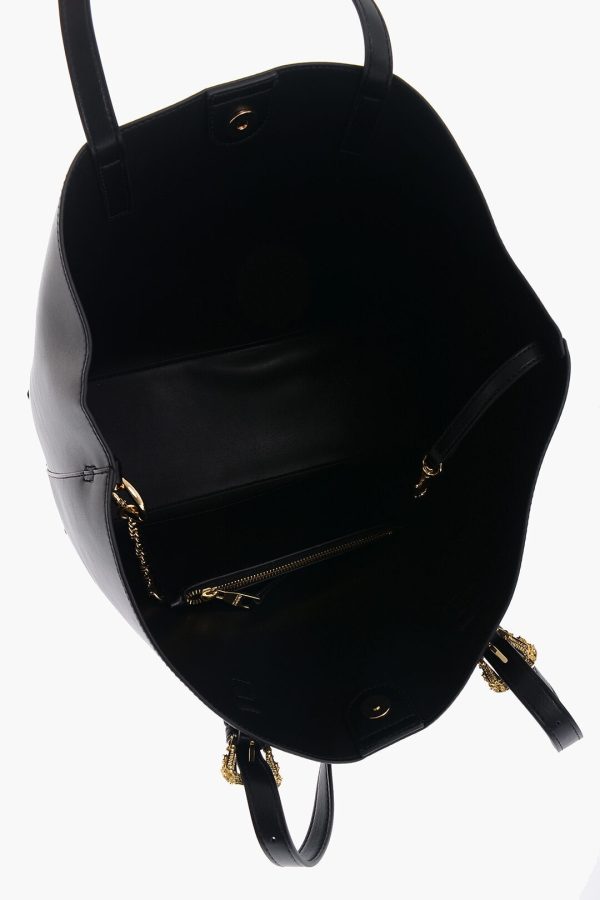 e5ad84c414abd3a dk 5 Versace Faux Leather Tote Bag with Golden Buckles Black