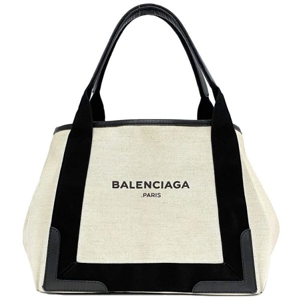 ec 18908 1 Balenciaga Tote Bag Canvas Leather Beige