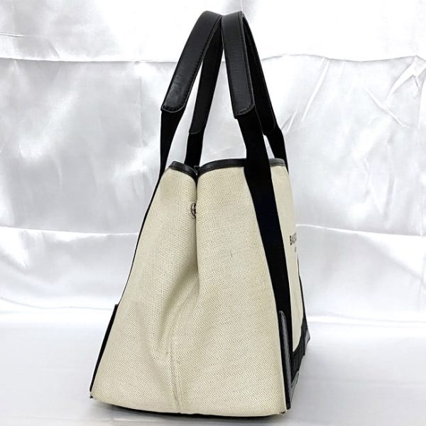 ec 18908 2 Balenciaga Tote Bag Canvas Leather Beige