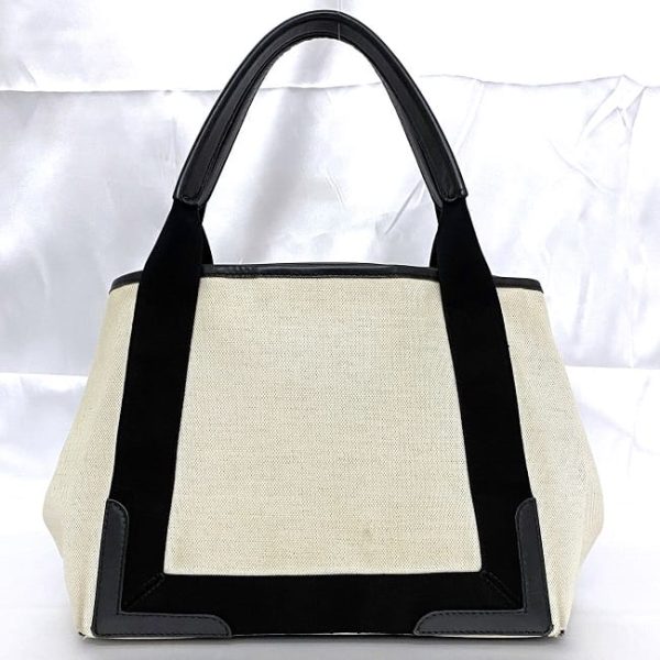 ec 18908 3 Balenciaga Tote Bag Canvas Leather Beige