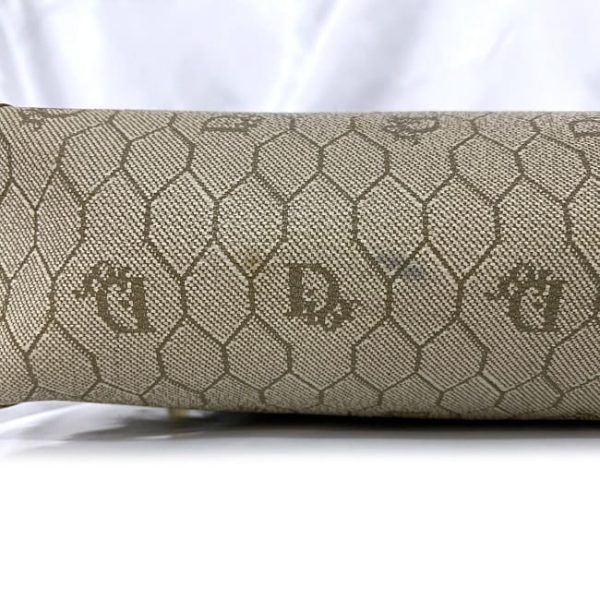 ec 19025 4 Christian Dior Clutch Bag Leather Beige Brown