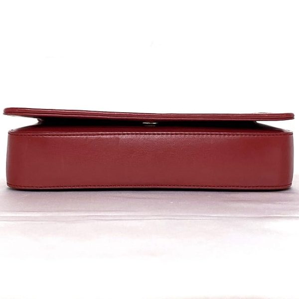 ec 19113 4 Saint Laurent Chain Leather Shoulder Bag Red