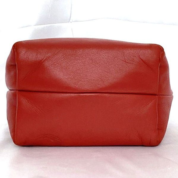 ec 19864 6 Loewe Drawstring Leather Shoulder Bag Red