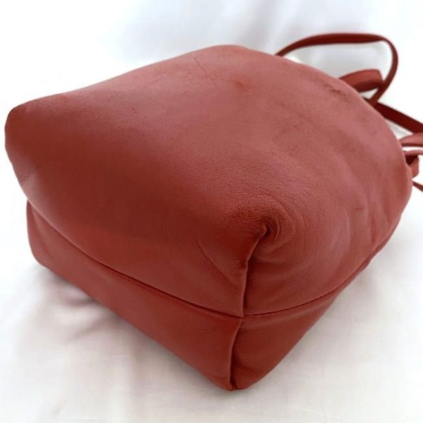 ec 19864 7 Loewe Drawstring Leather Shoulder Bag Red