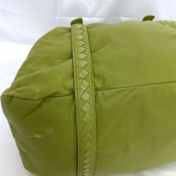 ec 20084 6 Bottega Veneta Intrecciato Leather Boston Bag Green