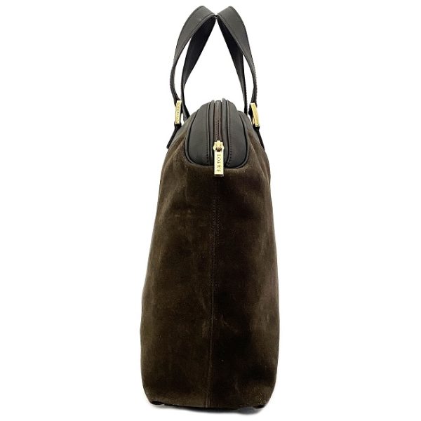 ec15920 2 Loewe Suede Leather Handbag Brown