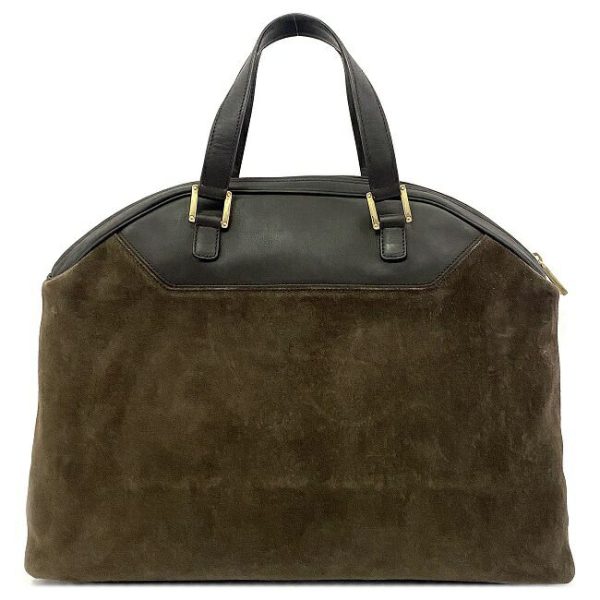 ec15920 3 Loewe Anagram Rare Suede Leather Handbag Brown