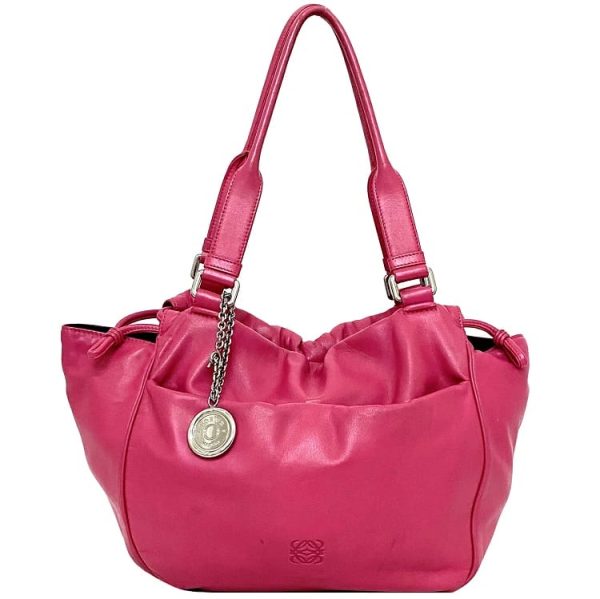 ec16670 1 Loewe Drawstring Leather Nappa Tote Bag Pink