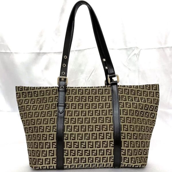 f 19320 3 Fendi Canvas Light Tote Bag Beige