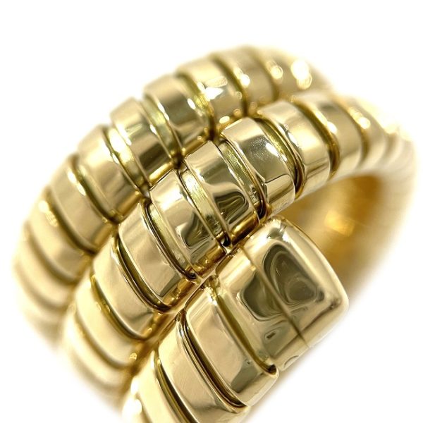 f15319 7 Bvlgari Ring Yellow Gold Tubogas Free Size 750 K18 S Rank